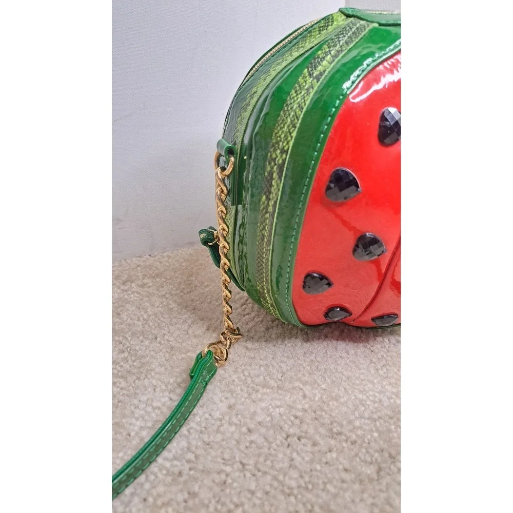 Betsey Johnson Kitsch Thanks A Melon Watermelon Crossbody Bag Purse Rare